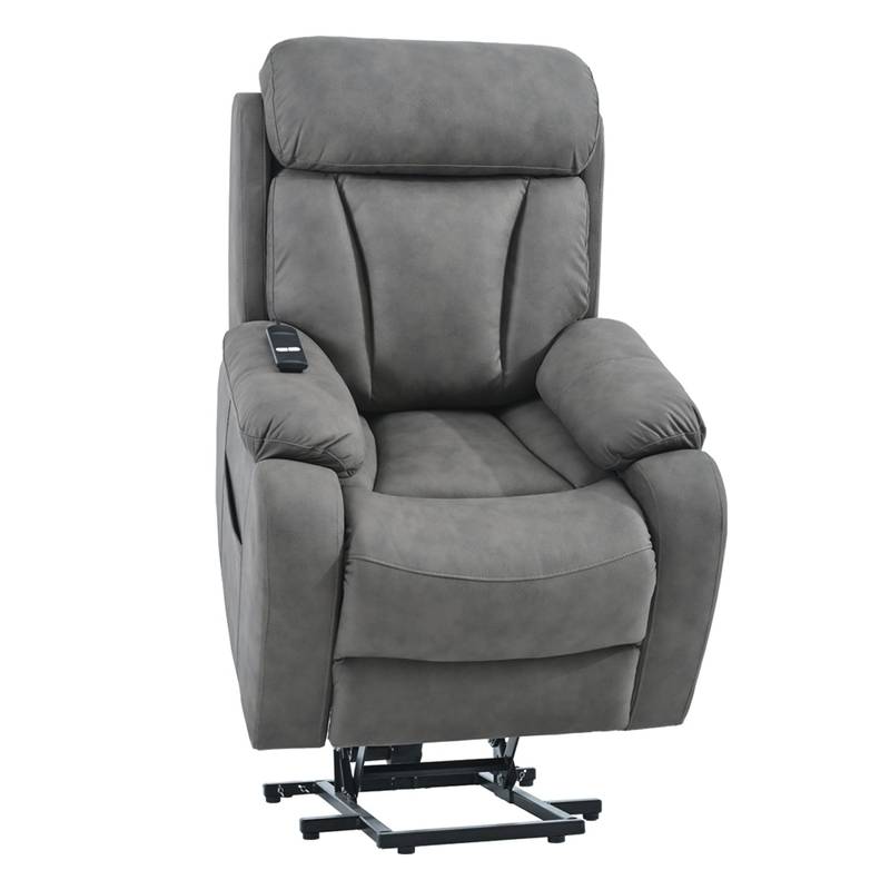 CozyLift Recliner Sofa - Comfort for Seniors in Dark Gray