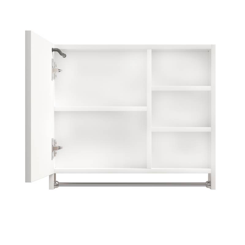 Sleek LED Bathroom Cabinet with Mirror and Towel Rack