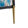 Chic Retro Floral Velvet Armchair with Gold Accents