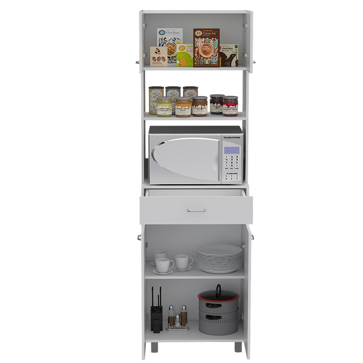 Caribe Microwave Cabinet - White