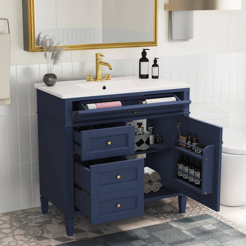 Chic Bathroom Vanity with Sink & Stylish Storage
