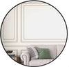 Sleek Black Round Bathroom Mirror