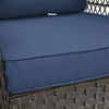 Navy Blue Wicker Rocking Patio Set
