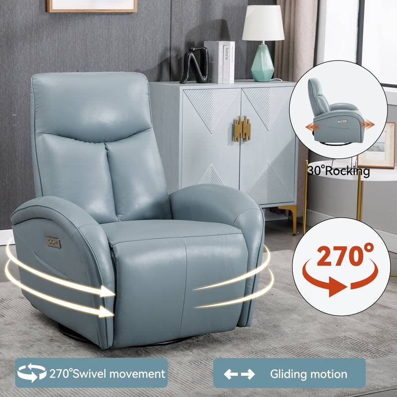 Ultimate Comfort Swivel Recliner with USB Charging
