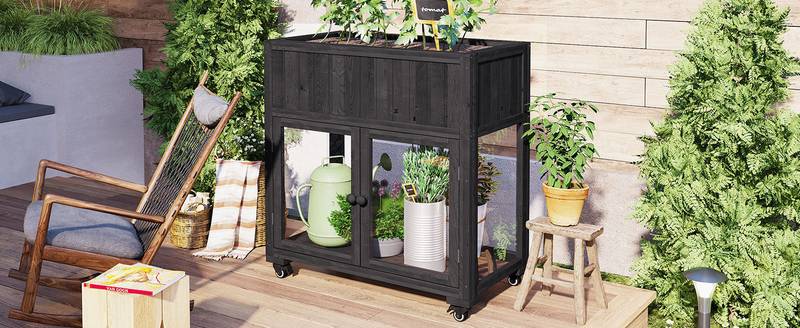 CozyCorner Mini Greenhouse with Wheels