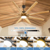 Sleek Black Ceiling Fan with Remote & Dimmable LED Light