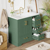 Charming Green Bathroom Vanity Set with Resin Sink