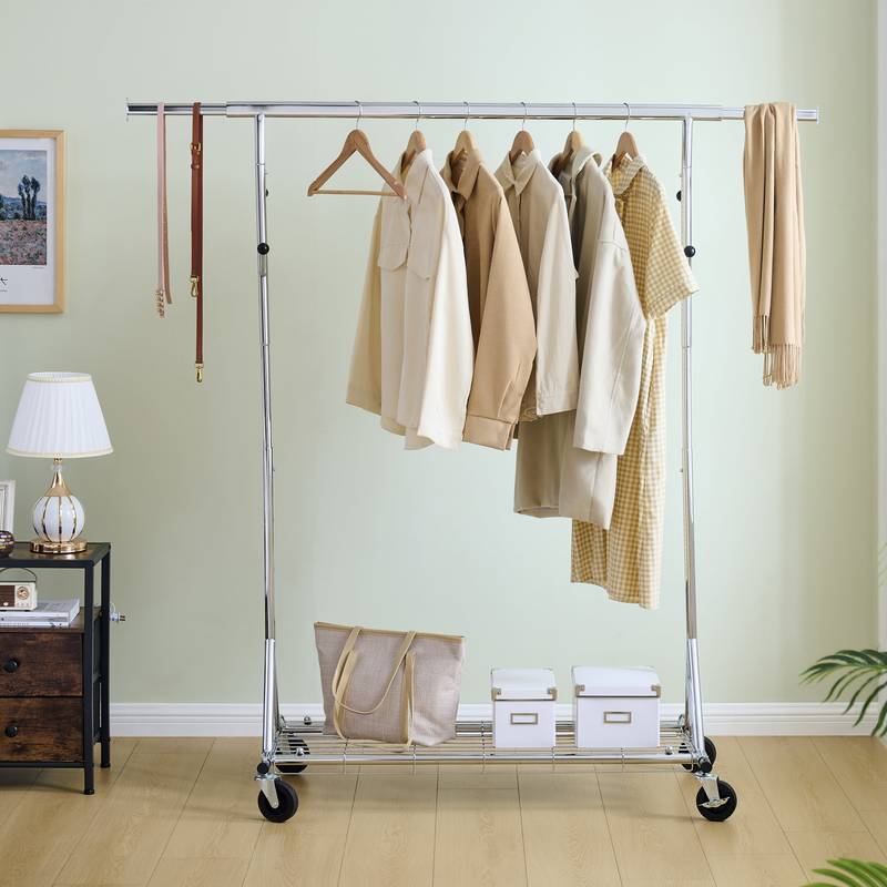 Ultimate Rolling Clothes Rack - Heavy Duty & Portable