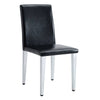 Sleek Black Backrest Chairs with Silver Legs - Modern Minimalist Chic!