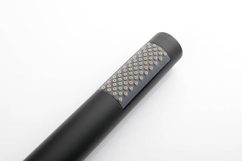 Sleek Matte Black Freestanding Bathtub Faucet with Handheld Shower