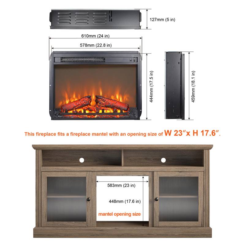 CozyGlow Electric Fireplace Insert