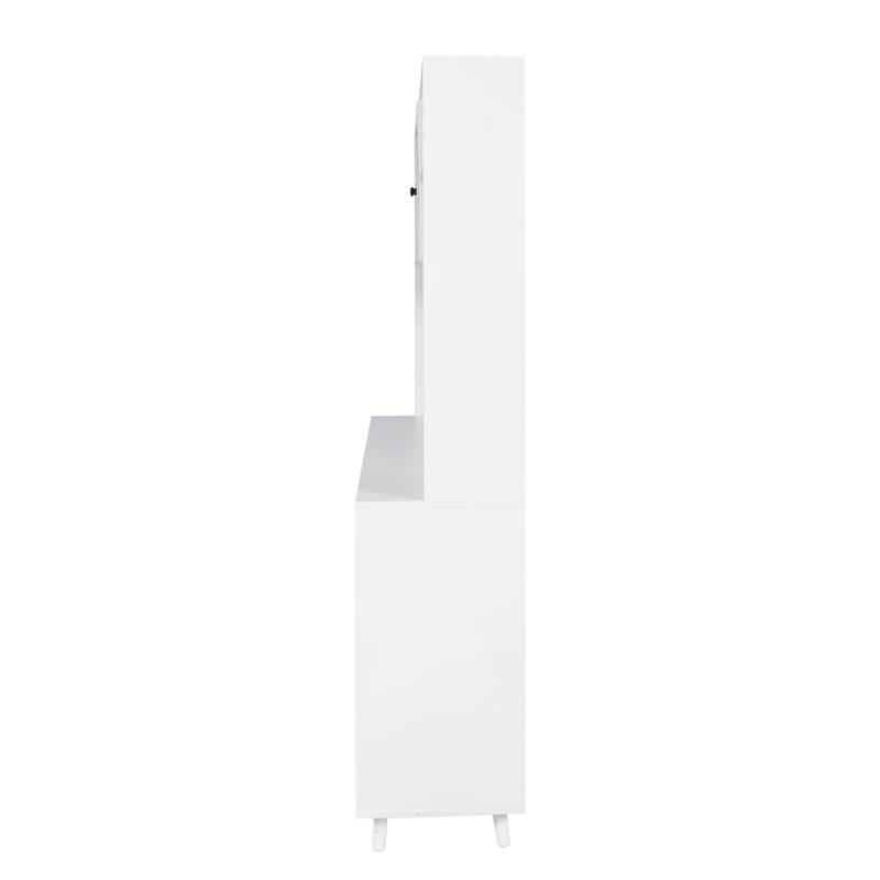 Charming White Kitchen Storage Hutch