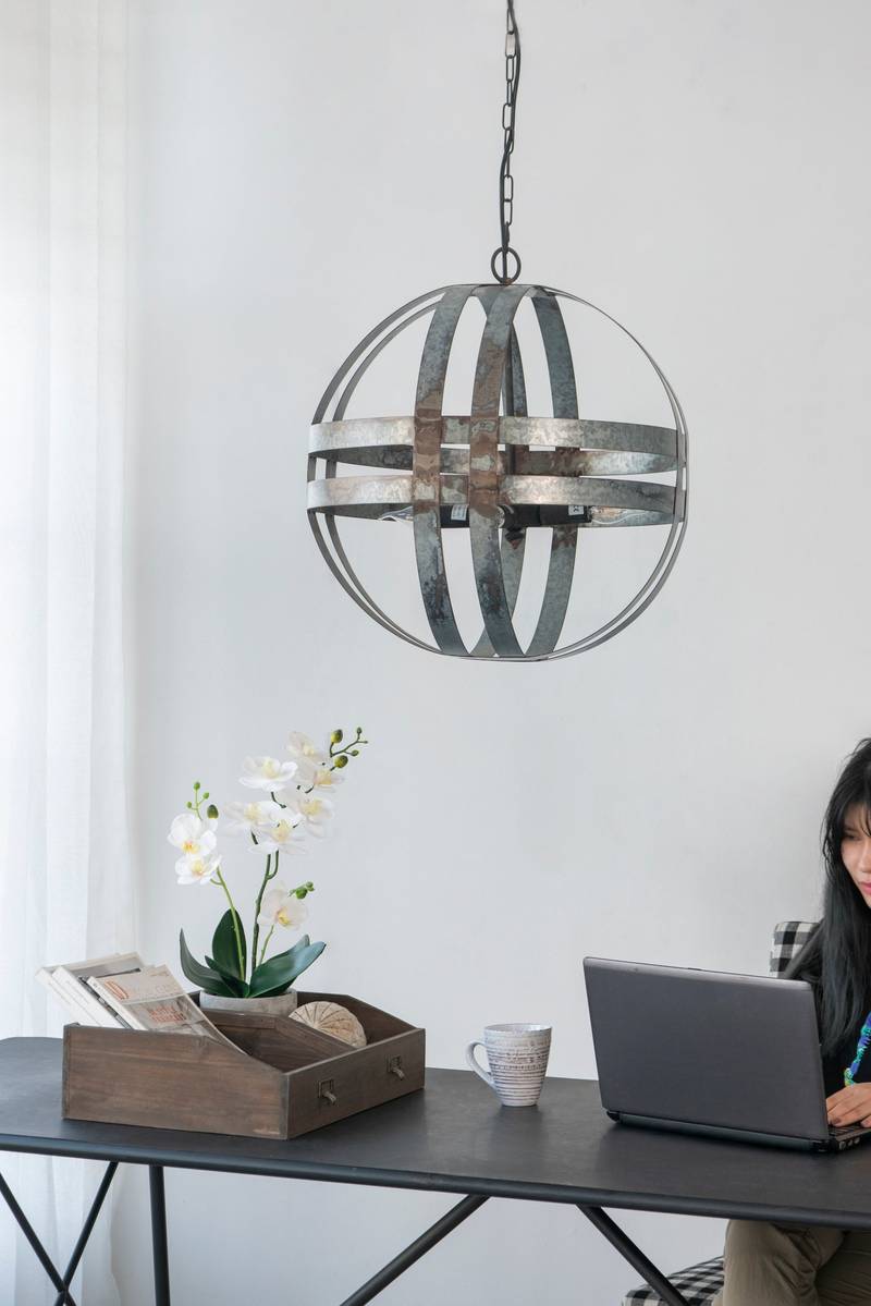 Chic Galvanized Chandelier for Home Elegance