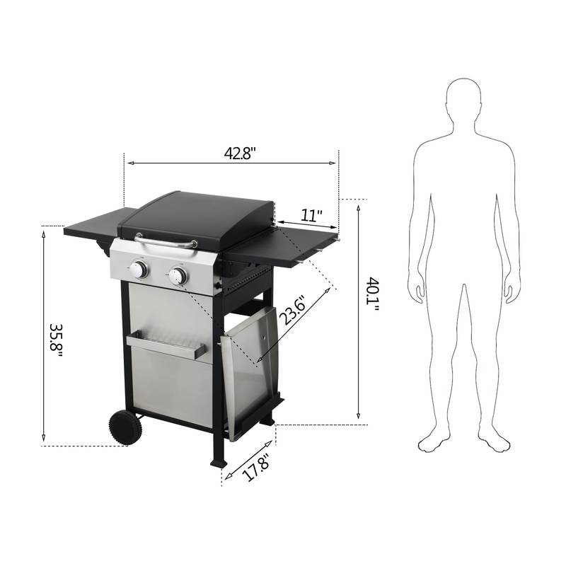 Sizzle & Serve Portable BBQ Grill