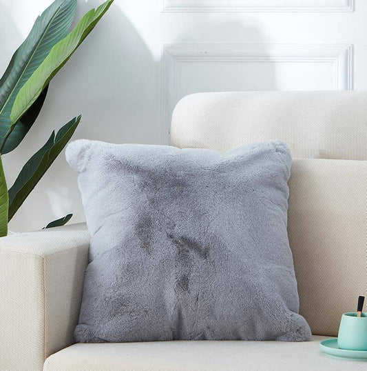 Plush Chinchilla Faux Fur Pillow