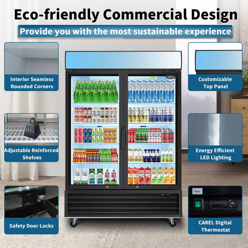 Chill & Display Glass Merchandiser Refrigerator