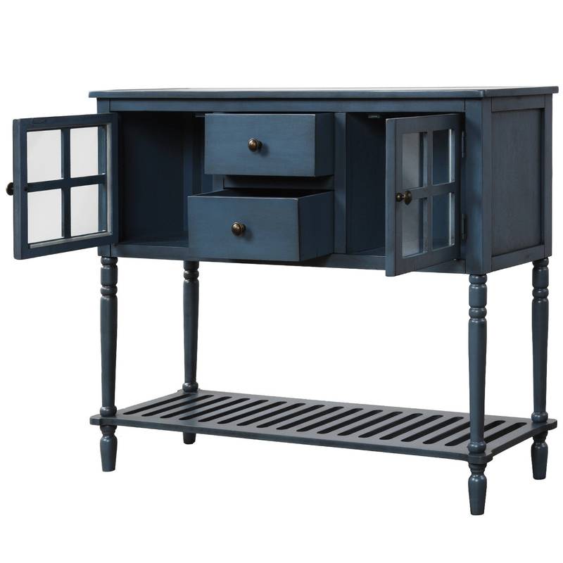 Charming Navy Farmhouse Console Table