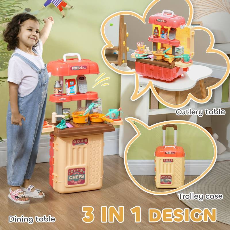 Kid's Foldable Kitchen Playset – Travel Fun & Pretend Cooking Adventure!