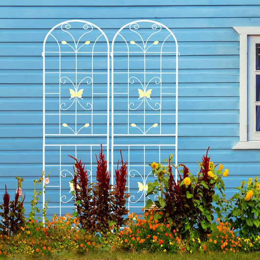 Garden Grace: Rustproof Trellis Duo for Climbing Blooms