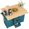 Versatile Rolling Kitchen Island with Drop Leaves and Power Outlet