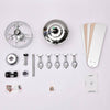 Chic Chrome Ceiling Fan with Pull Chain