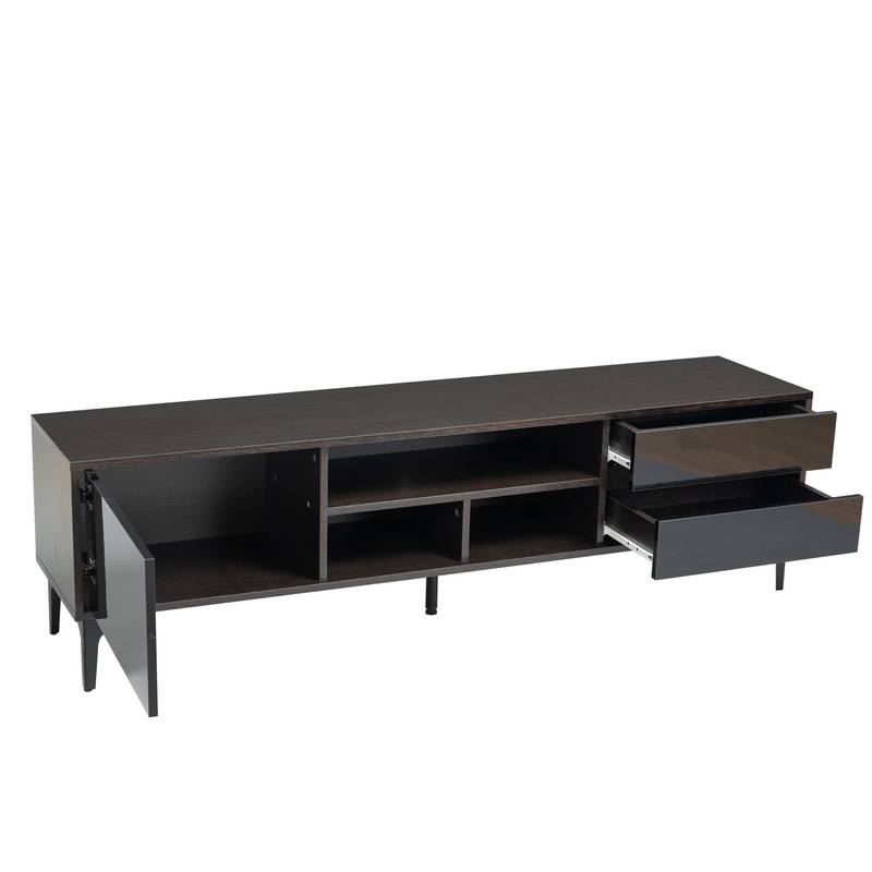 Chic LED TV Console with Stylish UV Drawers