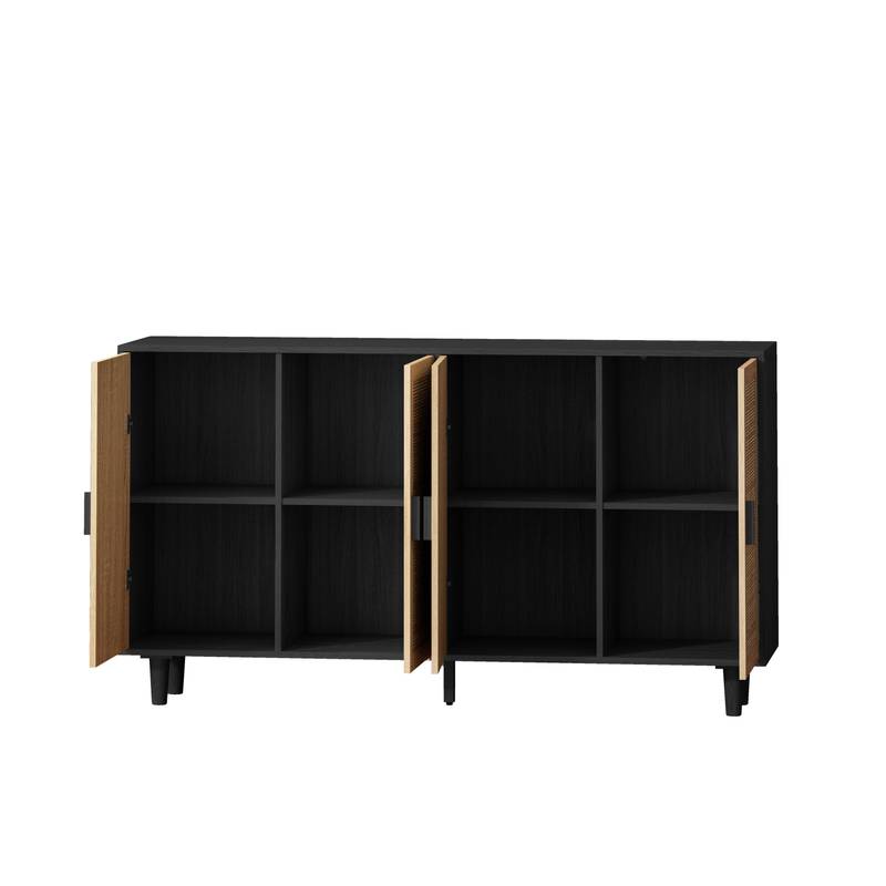 Chic Rattan Storage Cabinet