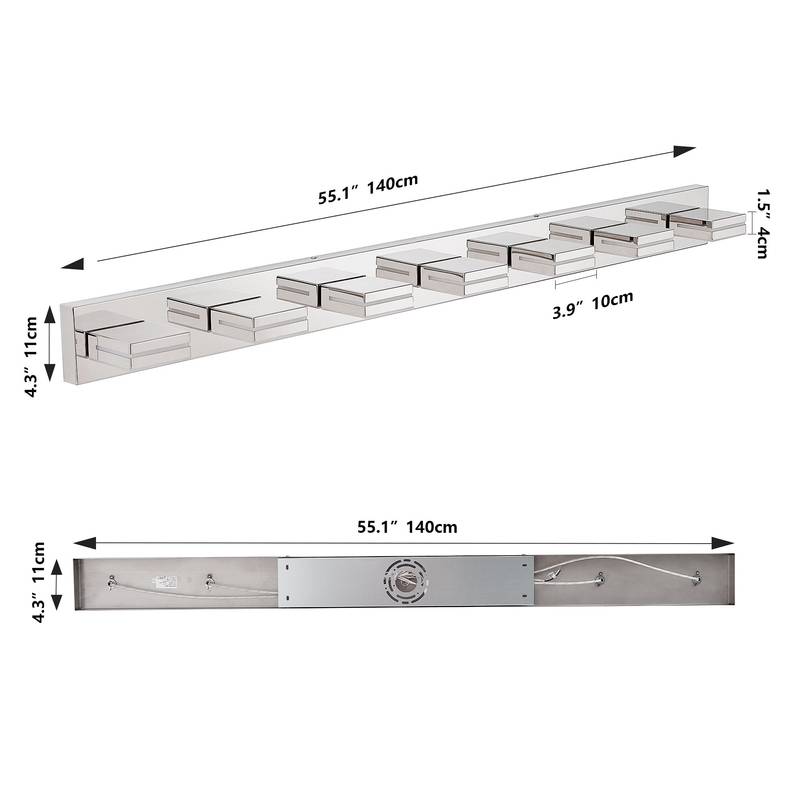 Sleek Chrome LED Vanity Light - Modern Wall Sconce for Style and Efficiency