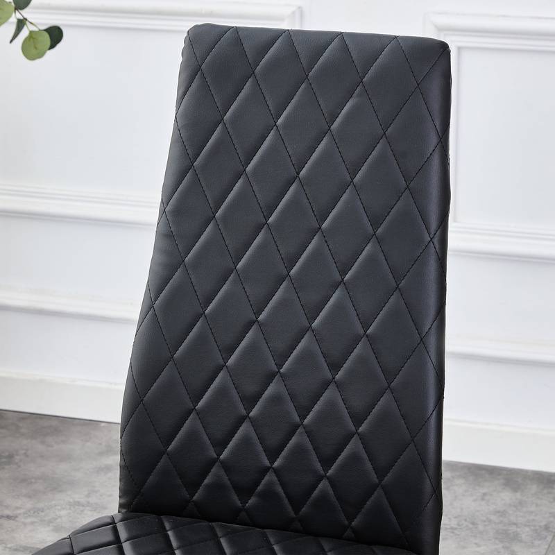 Chic Checkered Dining Chair Set