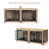 Stylish Double Dog Crate with Tray