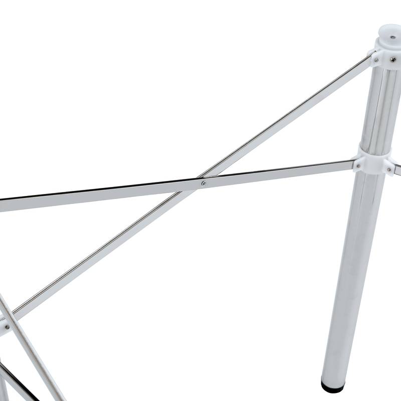 Compact Silver Folding Table Frame