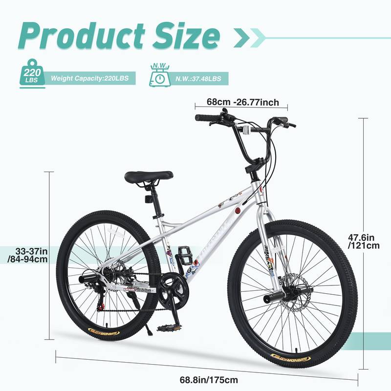 Adventure Kids Bike with Double Disc Brakes