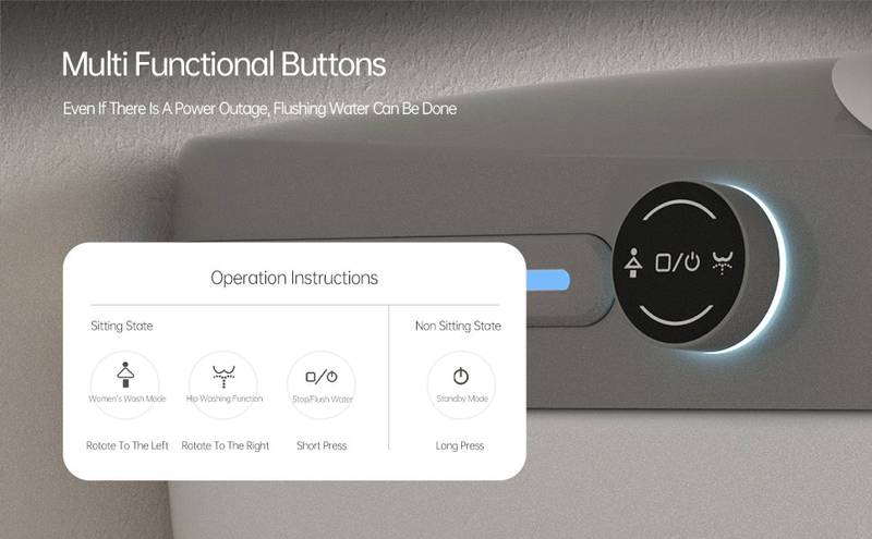 Luxury Smart Bidet Toilet with Remote & Aromatherapy