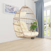 Cozy Khaki Rattan Egg Swing Chair