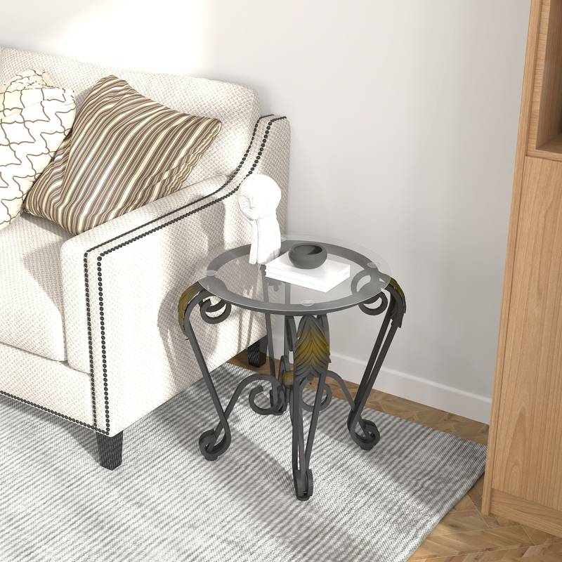 Rustic Chic Glass Coffee Table Trio