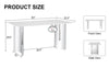 Sleek Marble-Design Dining Table