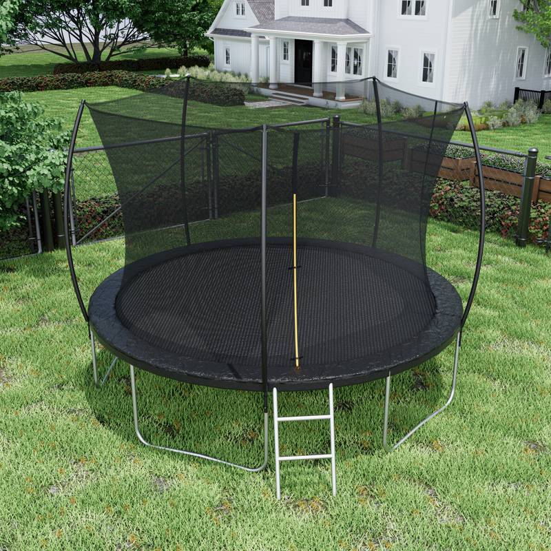 JumpJoy Trampoline with Enclosure & Ladder