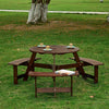 Gather & Enjoy: Spacious Round Picnic Table with Benches