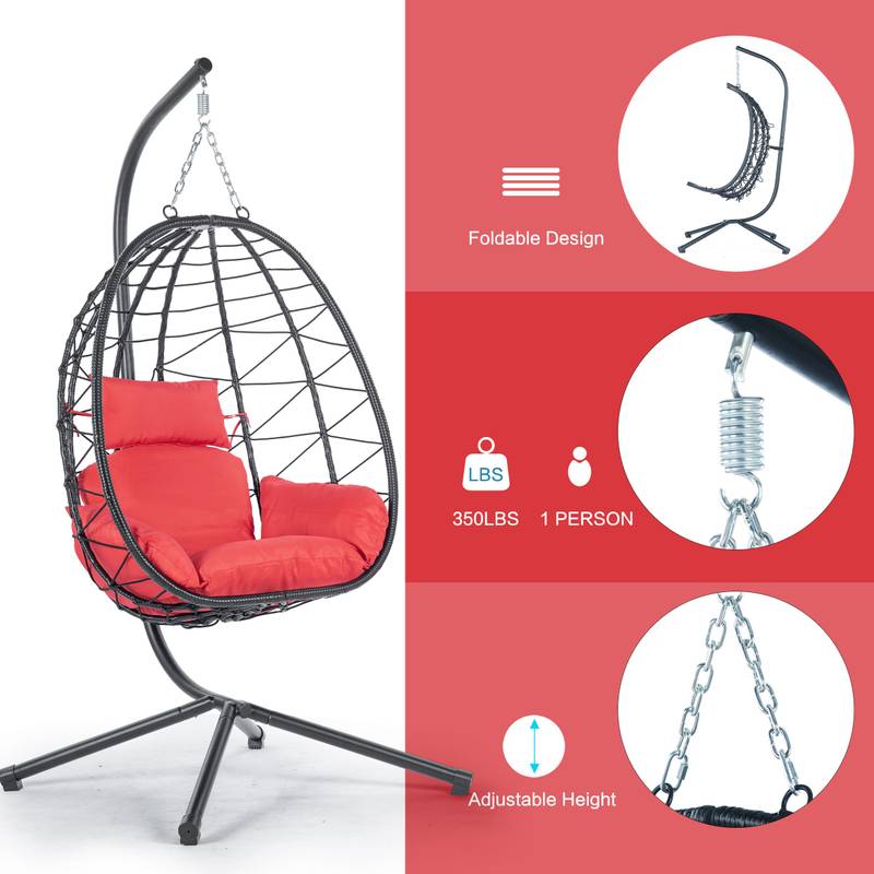 Cozy Swing Egg Chair with Stand