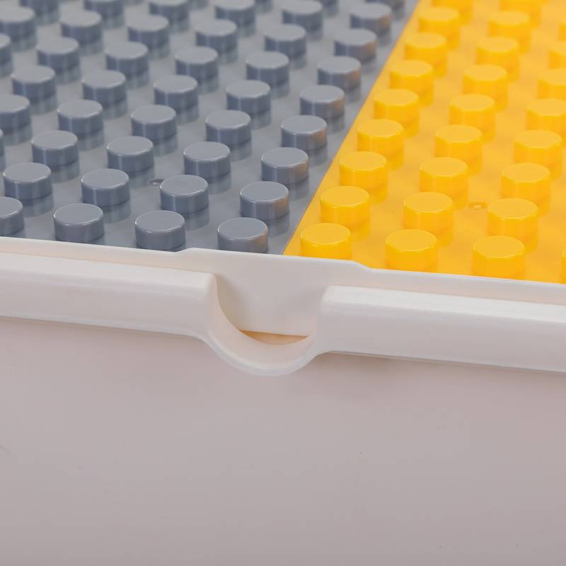 Versatile DIY Block Table - Gray & Yellow