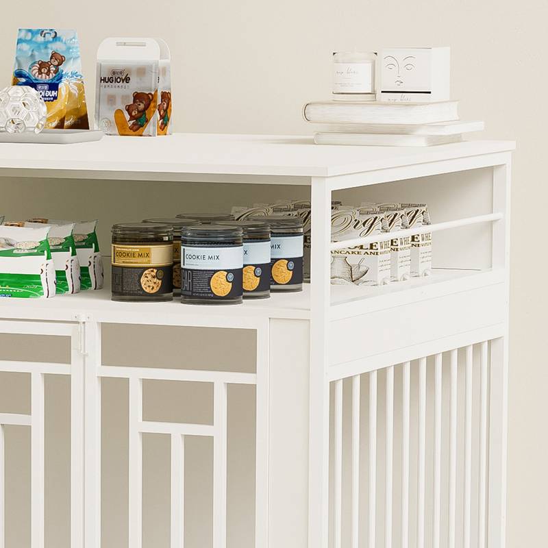 Stylish Wooden Dog Crate with Storage for Large Dogs