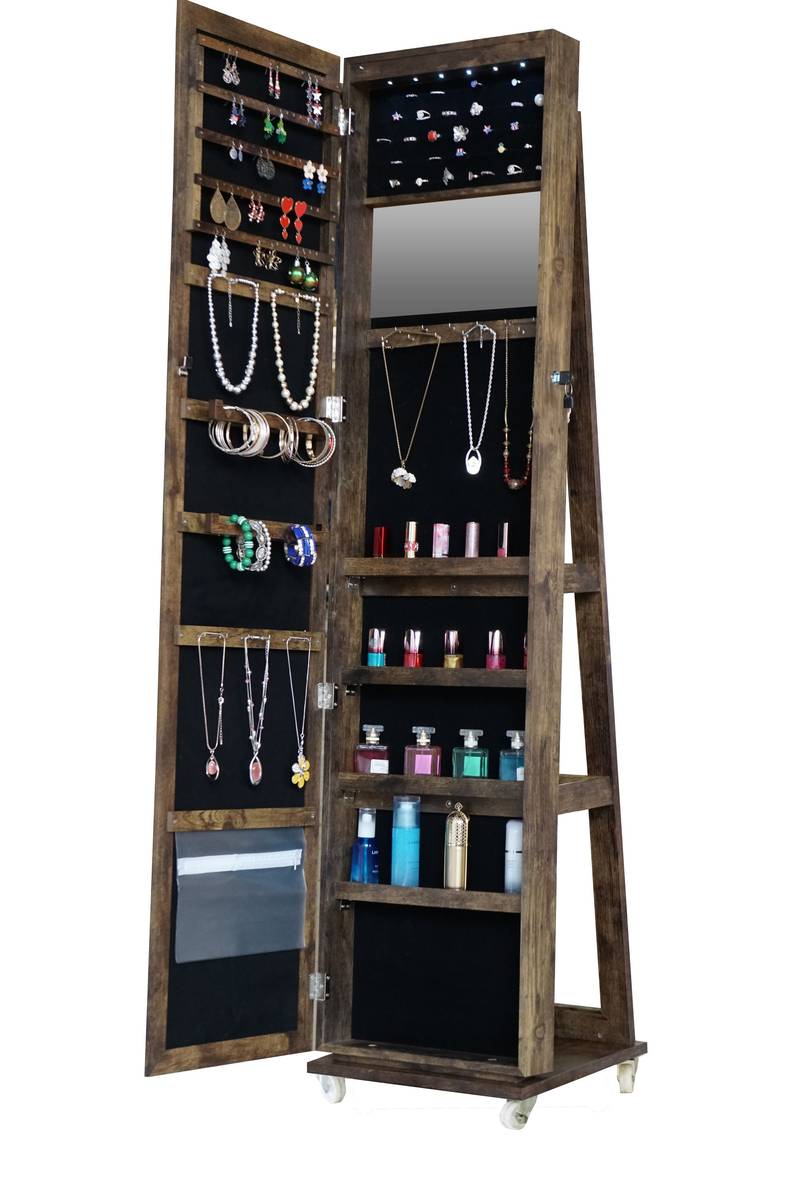 Spinning Glam LED Jewelry Cabinet