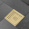 Sleek Square Shower Drain with Removable Grate