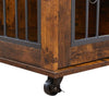 Rustic Double Puppy Sliding Dog Crate