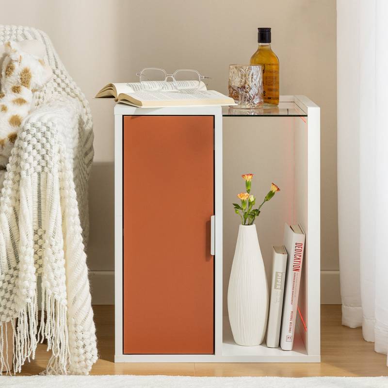 Glow Side Table with Storage