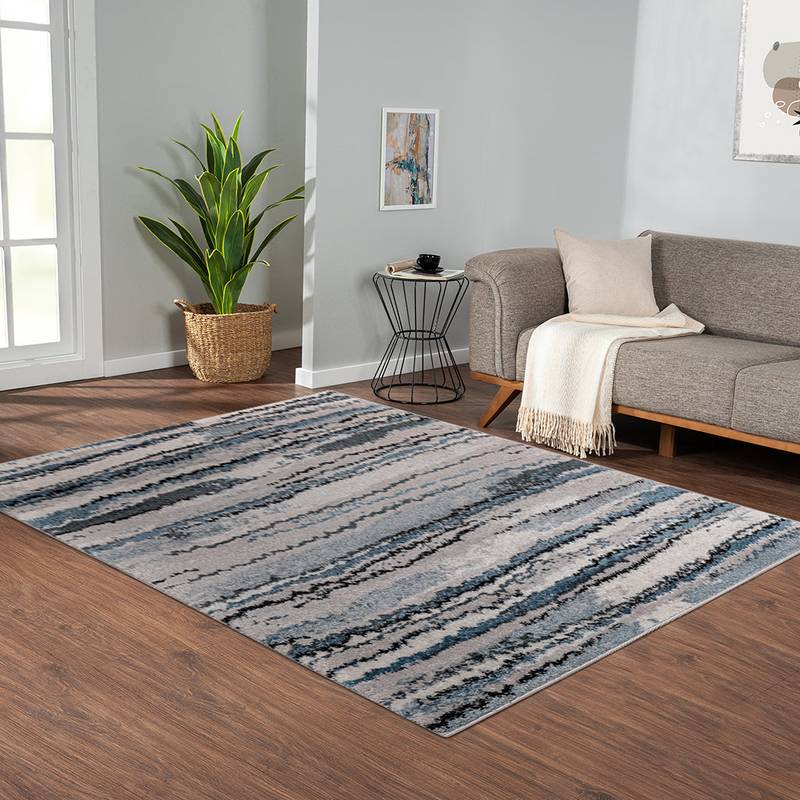Flowing Watercolor Stripe Rug