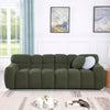Cozy Olive Green Boucle Sofa