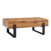 Chic Rustic Coffee Table with Metal Legs
