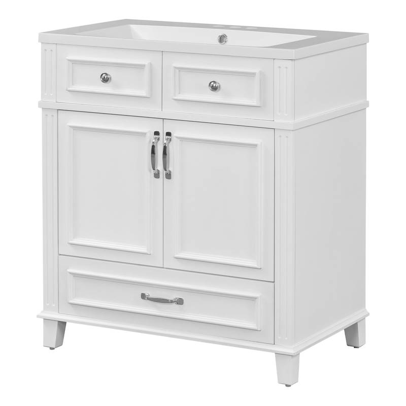 Charming Retro Bathroom Vanity with Soft Close Doors