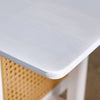 Chic Chinese Solid Wood Coffee Table with Rattan Touch